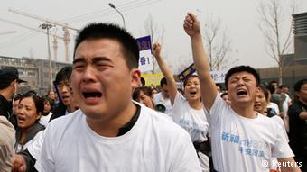 MH370 Proteste der Angeh?rigen in Peking 25.03.2014