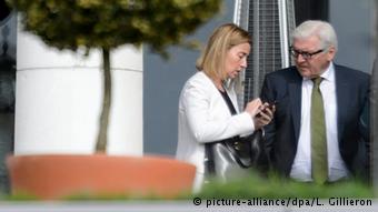 Frank-Walter Steinmeier und Federica Mogherini in Lausanne