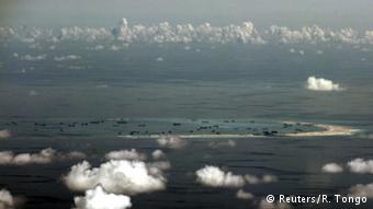 Südchinesisches Meer Spratly Inseln Luftaufnahme 