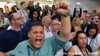 Venezuela Wahlen Feier Wahlsieg Opposition MUD