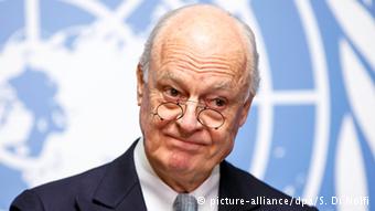 Genf Friedensverhandlungen zu Krieg in Syrien Staffan de Mistura