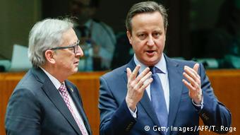 Brüssel EU Gipfel - Juncker & Cameron